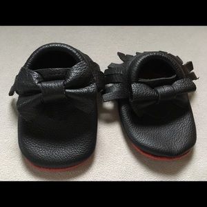 Black Baby Moccasins- Size 1 - NWOT